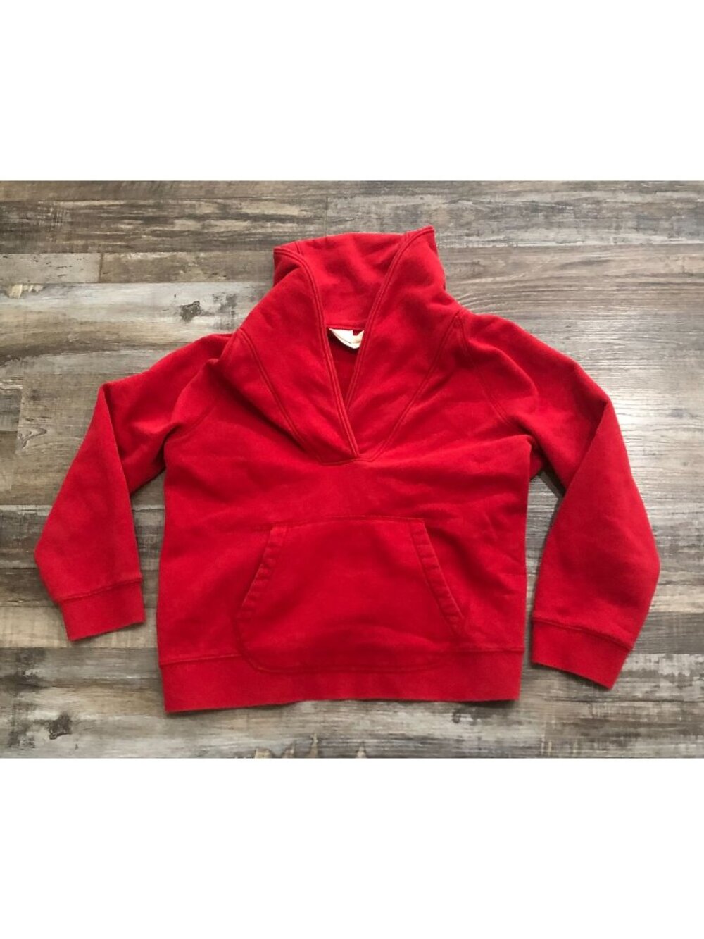 J.Crew Womens Medium Red Shawl Collar Sweatshirt Pullover